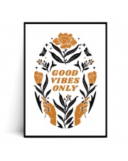 Plakat GOOD VIBES ONLY - Fox Art Studio