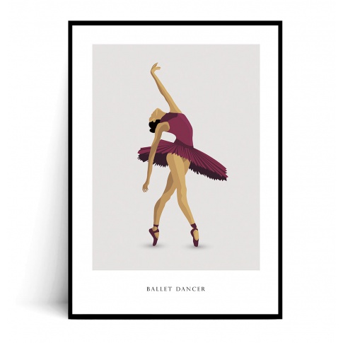 Fotografia, na której jest Plakat BALLET DANCER no.1 - Fox Art Studio