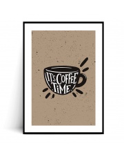 Plakat IT'S COFFEE TIME z marginesem