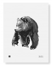 Plakat NIEDŹWIEDŹ | Gentle bear art print