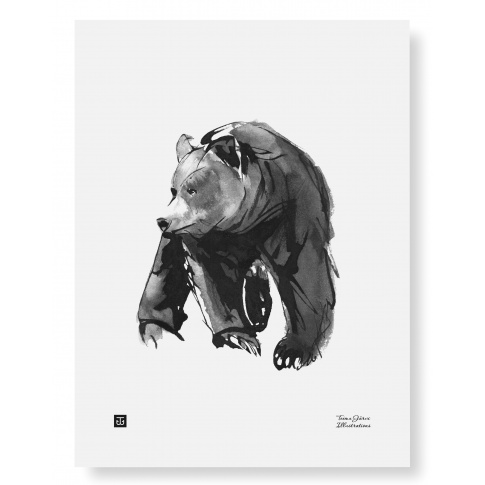 Fotografia, na której jest Plakat NIEDŹWIEDŹ | Gentle bear art print