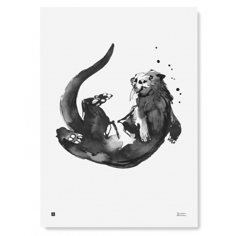 Fotografia, na której jest Plakat WYDRA | Otter art print