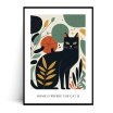 Fotografia, na której jest Plakat KOT HOME IS WHERE THE CAT IS - Fox Art Studio