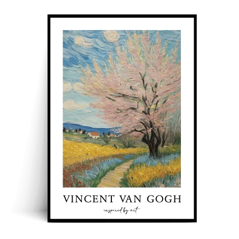 Fotografia, na której jest Plakat VAN GOGH WIOSNA NA WSI