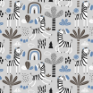 Fotografia, na której jest Fototapeta Happy Zebra, Blue - REBEL WALLS