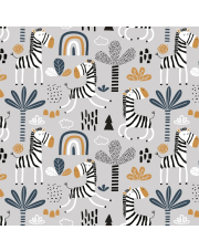 Fototapeta Happy Zebra, Gray - REBEL WALLS