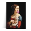 Fotografia, na której jest Plakat DAMA Z KOTEM Da Vinci Bubble Gum 