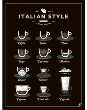 Plakat ITALIAN STYLE COFFEE - Follygraph