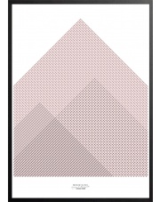 Plakat MOUNTAINS różowy - 50x70 cm - IHANNA HOME
