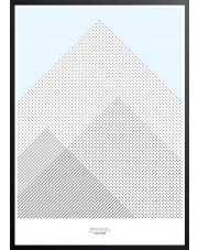 Plakat MOUNTAINS niebieski - 50x70 cm - IHANNA HOME