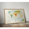 Fotografia, na której jest Mapa Zdrapka - Mapa Świata - Travel Map™ Geography World