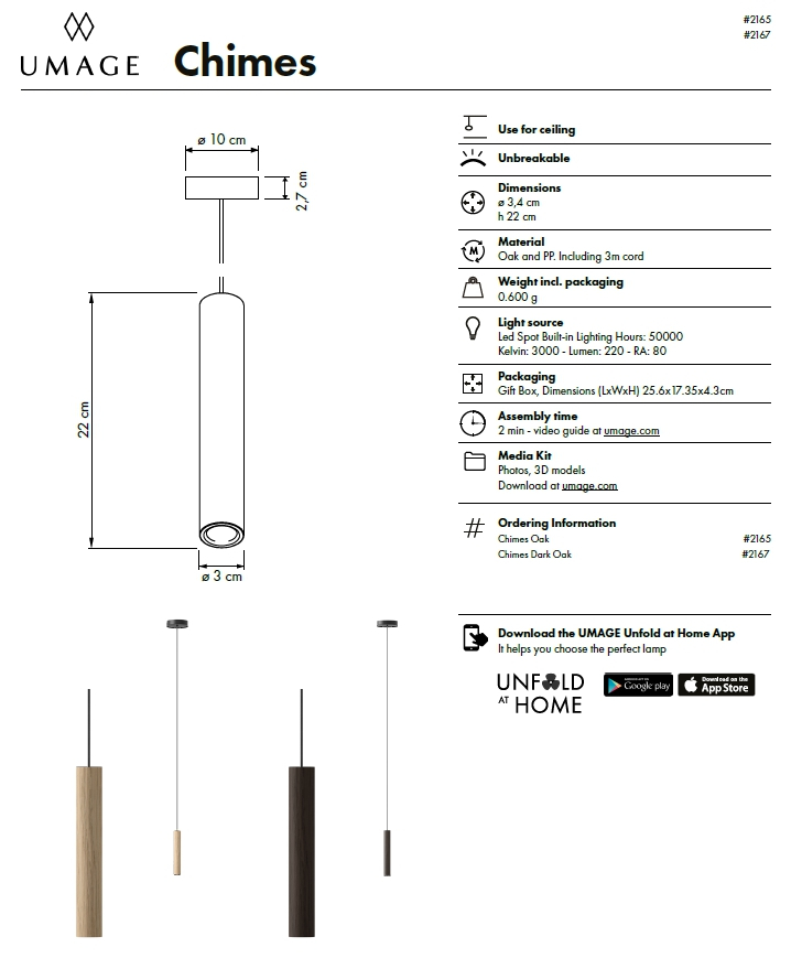 Lampa Chimes UMAGE