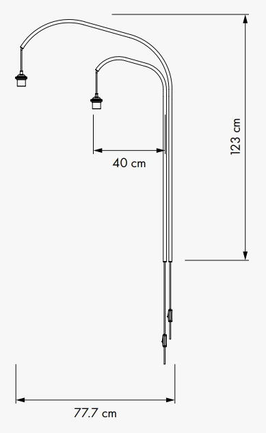 Ramię do lamp WILLOW double - UMAGE